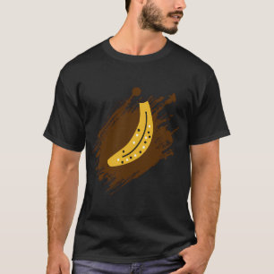 T-shirt Banane (Fond Marron),Motif,Multiples Bananes