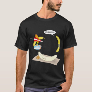 T-shirt Banane rougeâtre, amusant bronzage plage nourritur