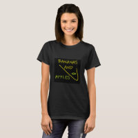 Bananes et pommes design fun type noir jaune