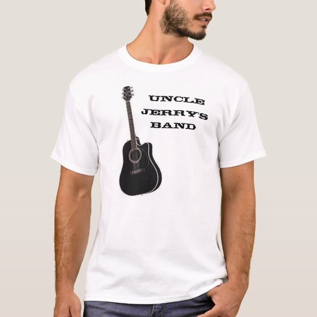 T-shirt Band d'oncle Jerry - guitare noire (Devant)