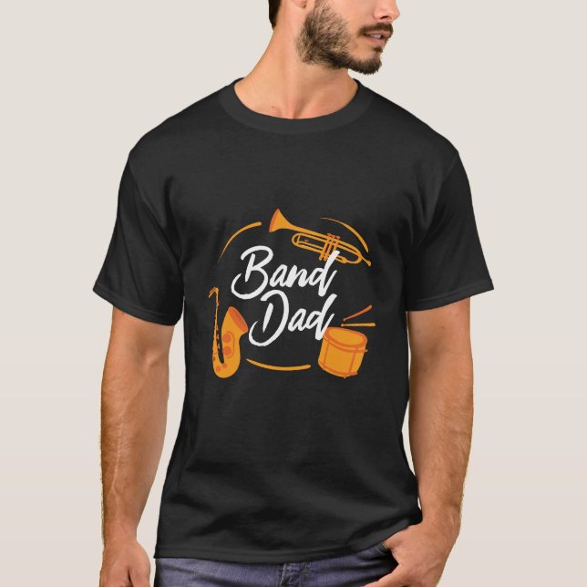 T-shirt Band Papa Funny School Marching Band (Devant)
