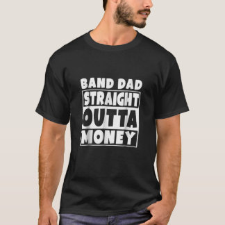 T-shirt Band Papa Straight Outta Argent Drôle Père Cadeau