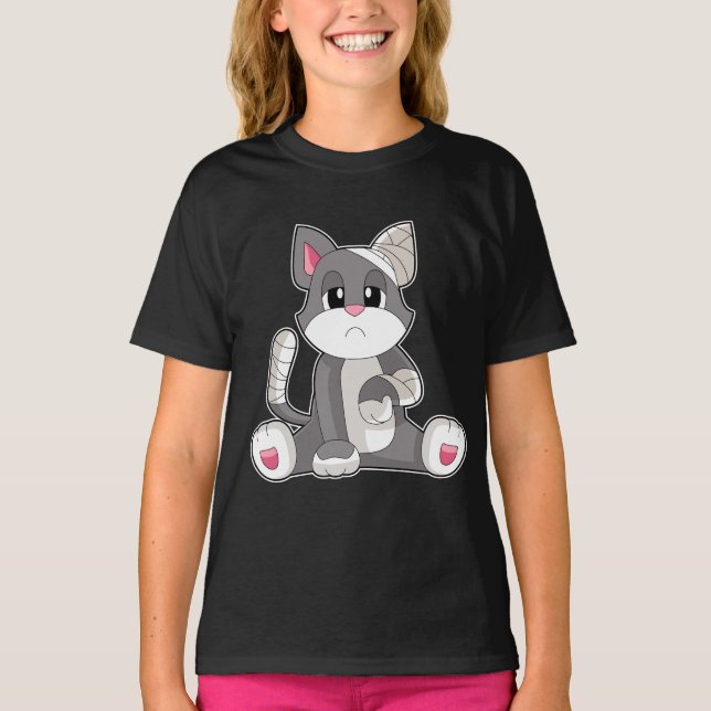 T-shirt Bandage de chat (Devant)