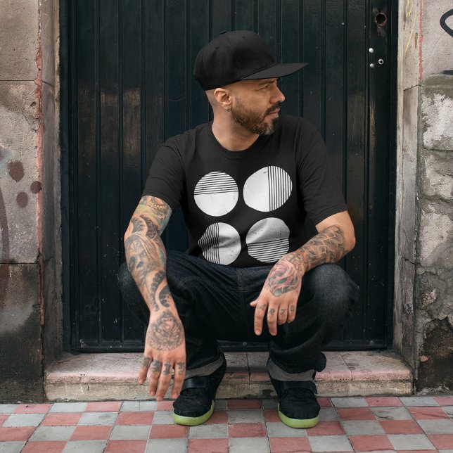 T-shirt Bande circulaire minimale (Créateur téléchargé)