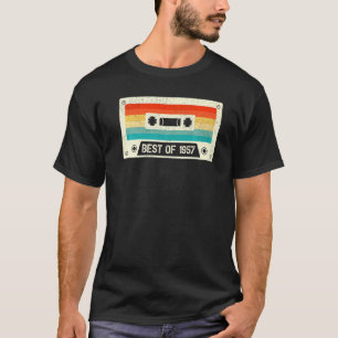 T-shirt Bande de cassette 65 Ans Vintage Meilleur De 1957