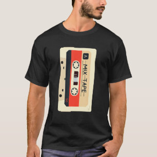 T-shirt Bande de cassette de musique mixte Vintage rétro d