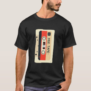 T-shirt Bande de cassette de musique mixte Vintage rétro d