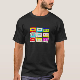 T-shirt Bande de cassette Pour 80s 90s Costume rétro Vinta