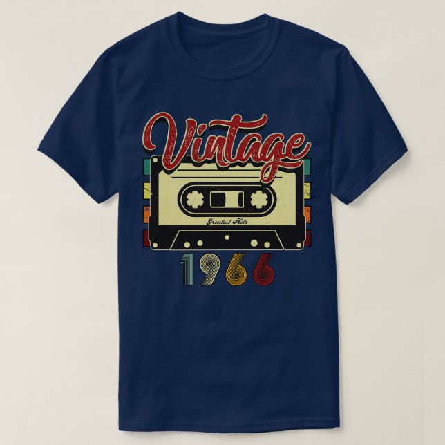 T-shirt Bande de cassette vintage 1966 (Design devant)