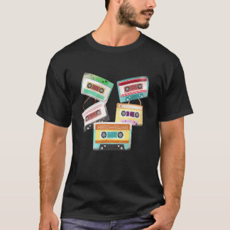 T-shirt Bande de cassette vintage Classique Mélanges 80s 9