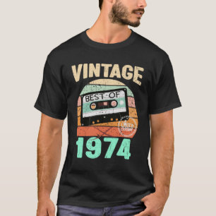 T-shirt Bande de cassette Vintage vintage 1974