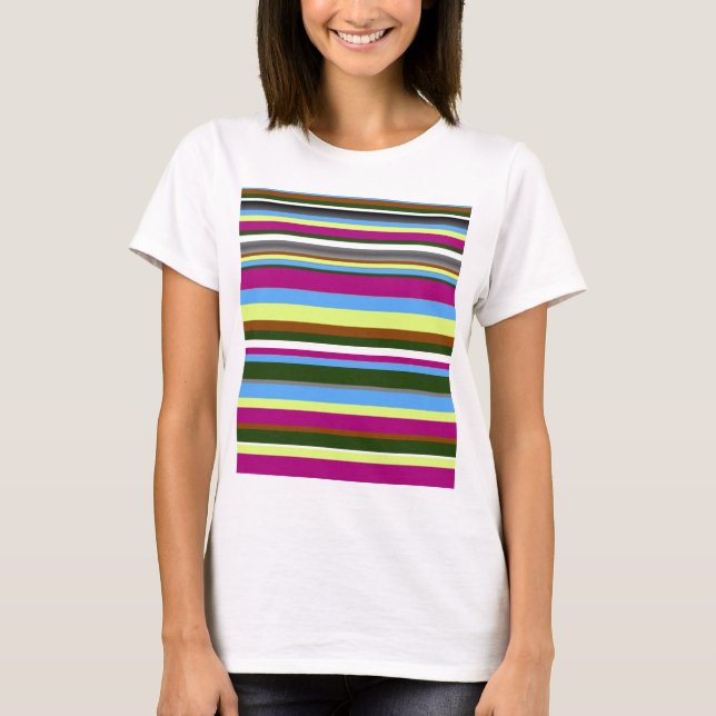 T-shirt Bande de concepteur Customisé coloré (Devant)