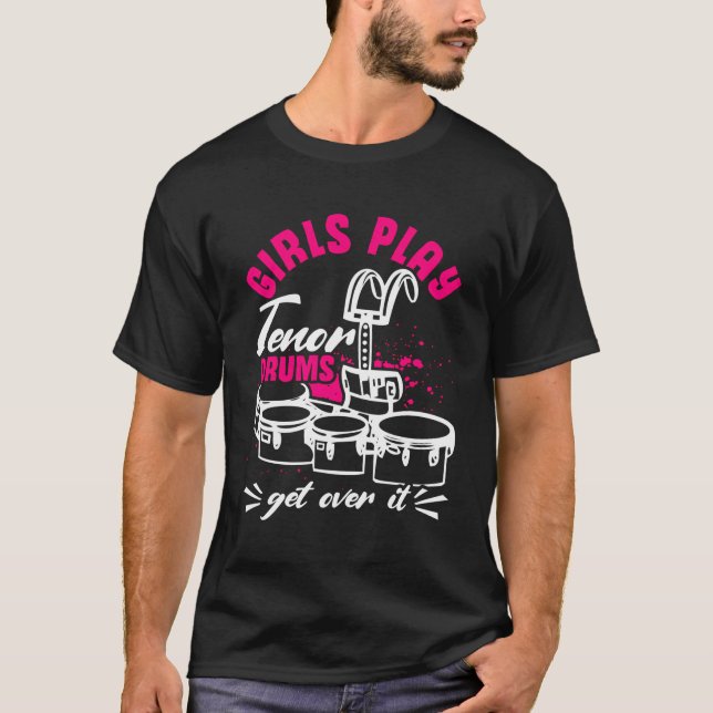 T-shirt Bande de Marquage à quatre tambours amusant Tenor  (Devant)