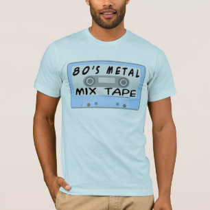 T-shirt Bande de mélange métallique des années 80