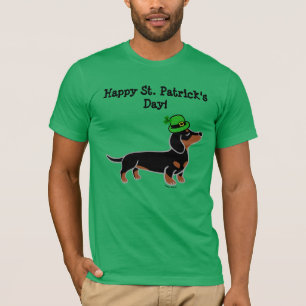 T-shirt Bande dessinée 5 de teckel de jour de St Patrick