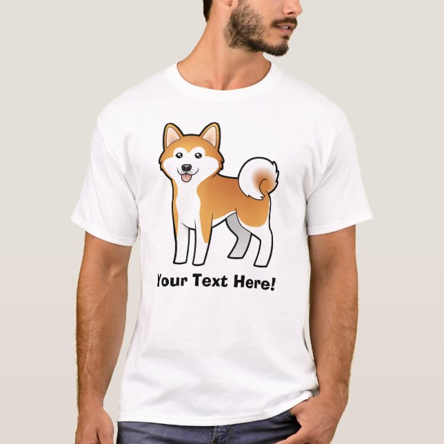 T-shirt Bande dessinée Akita Inu/Shiba Inu (Devant)