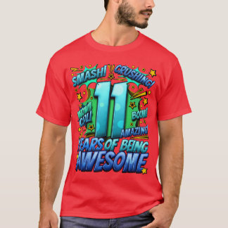 T-shirt Bande dessinée de 11e anniversaire Incroyable depu