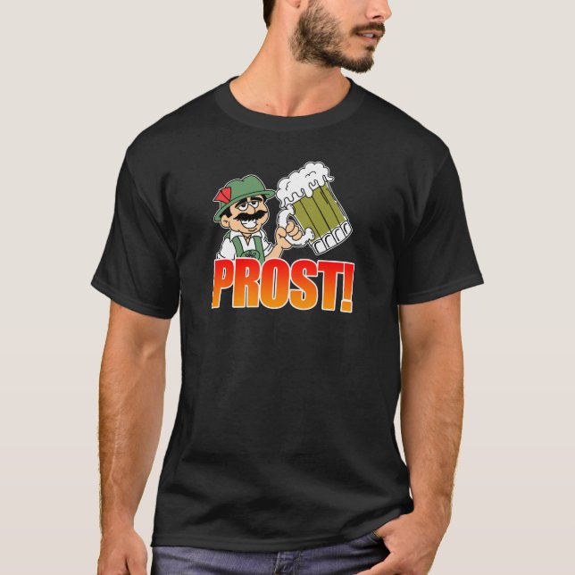 T-shirt Bande dessinée de bière de Lederhosen allemands de (Devant)
