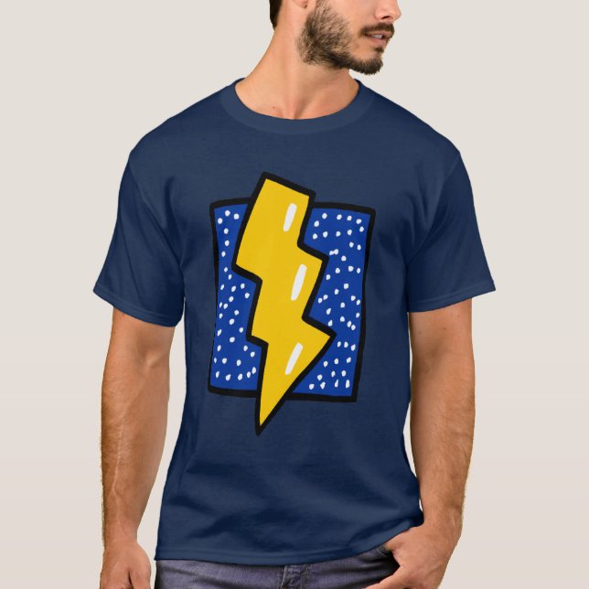 T-shirt Bande dessinée de boulon de foudre (Devant)