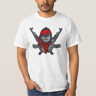 T-shirt Bande dessinée de combattant de rebelle de gorill