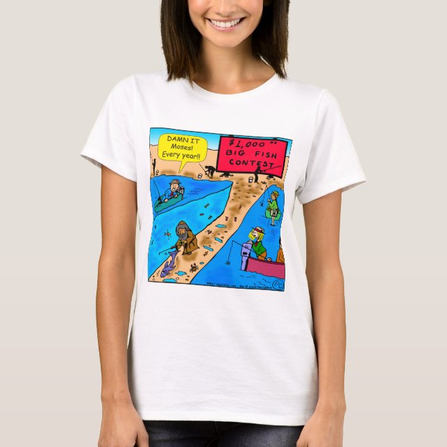 T-shirt Bande dessinée de concours de pêche de 980 Moïse (Devant)