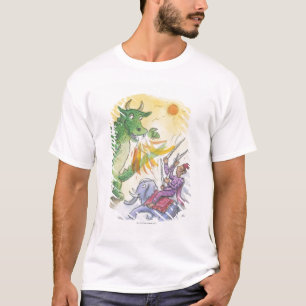 T-shirt Bande dessinée de dragon de respiration du feu