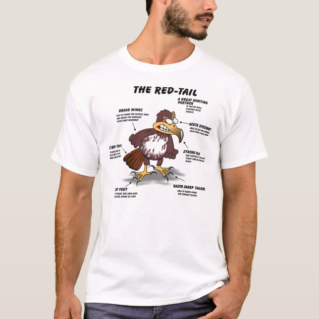 T-shirt bande dessinée de faucon de Rouge-queue (Devant)