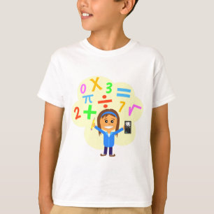 T-shirt Bande dessinée de fille de maths