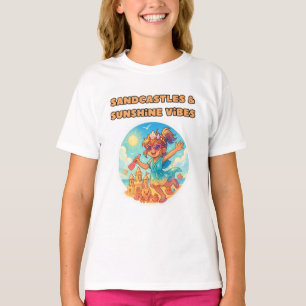 T-shirt bande dessinée de jour de plage chemise filles