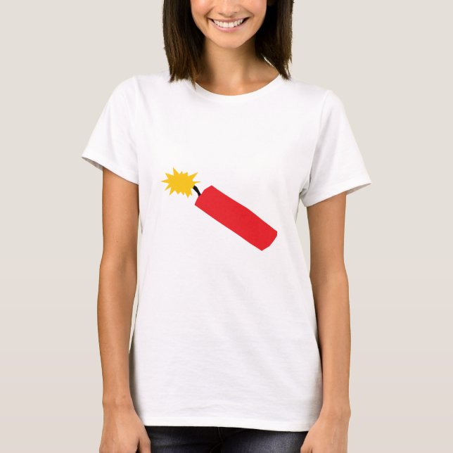 T-shirt Bande dessinée de pétard, TNT, dynamite (Devant)