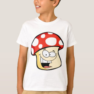 T-shirt Bande dessinée de sourire de champignon