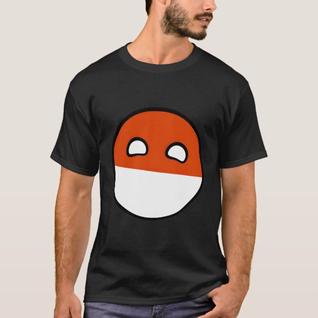 T-shirt Bande dessinée de terrain de polandball (Devant)