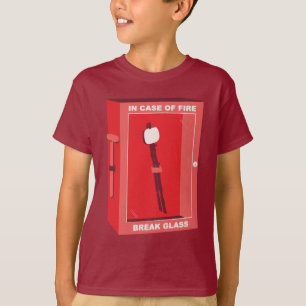 T-shirt Bande dessinée drôle de guimauve - en cas de feu