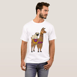 T-shirt Bande dessinée drôle de lama d'équitation de ch