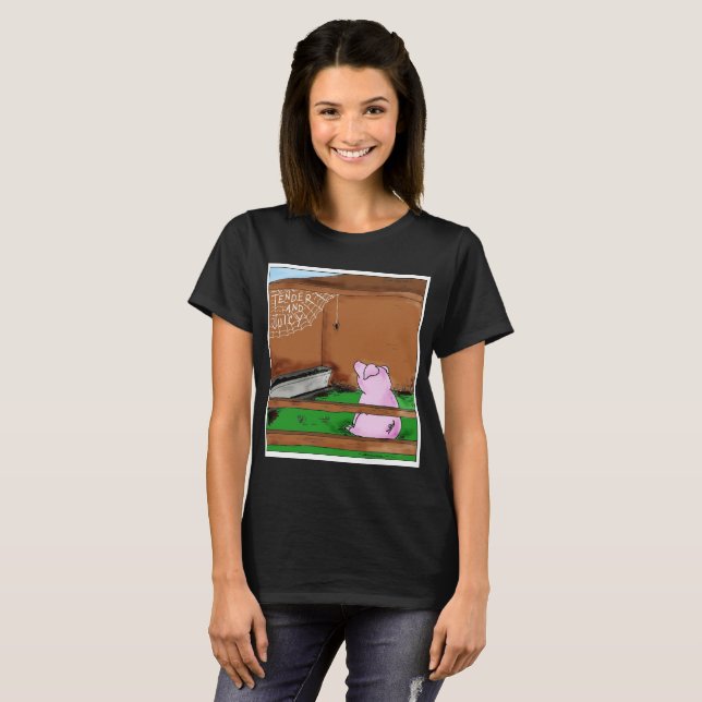 T-shirt Bande dessinée du Web de Charlotte tendre et (Devant entier)