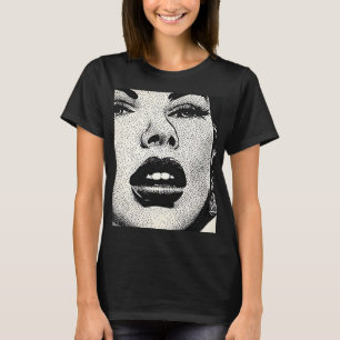 T-shirt Bande dessinée graphique BW 50s de style rétro vin