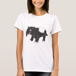 T-shirt Bande dessinée heureuse de tapir