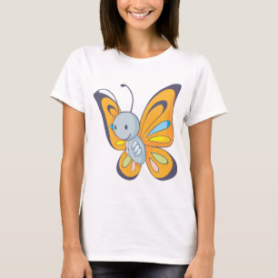 T-shirt Bande dessinée mignonne de papillon de bébé