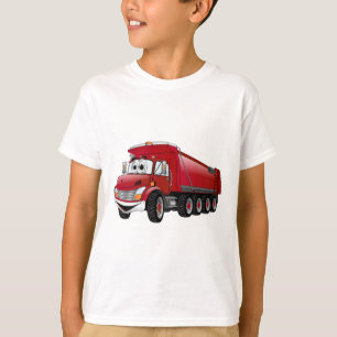 T-shirt Bande dessinée rouge du camion à benne basculante