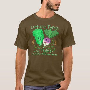 T-shirt Bande dessinée végétale de calembour de laitue 