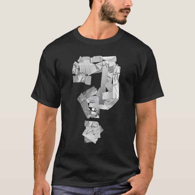 T-shirt Bande d'utilitaire gris Question Mark Riddle (Devant)