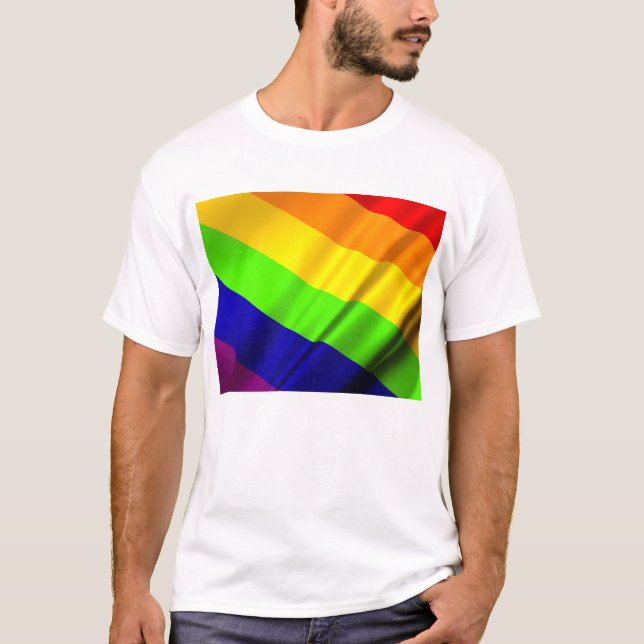 T-shirt Bandeau arc-en-ciel (Devant)