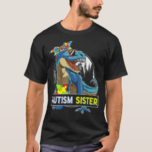 T-shirt Bandeau Autisme Soeur Dinosaure Léopard Autisme Aw
