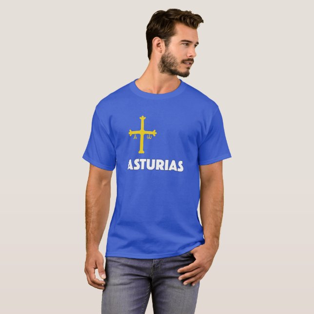 T-shirt Bandera De Asturies Camiseta - drapeau des (Devant entier)