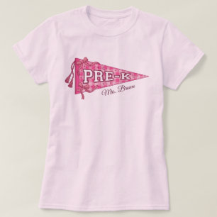 T-shirt Banderole personnalisée d'école pré-maternelle Nom