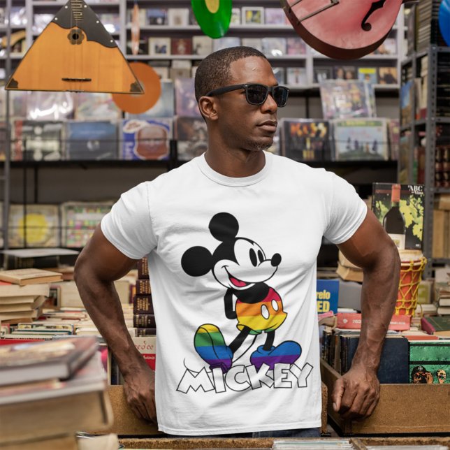 T-shirt Bandes arc-en-ciel Mickey classiques (Créateur téléchargé)