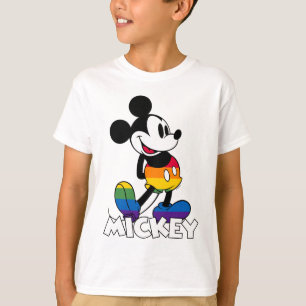 T-shirt Bandes arc-en-ciel Mickey classiques
