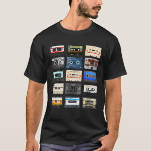 T-shirt Bandes De Cassette Mélanges 1980S Radio Musique G