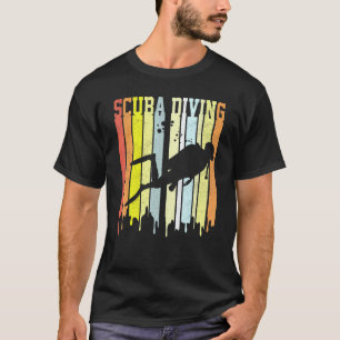 T-shirt Bandes de texte cool vintage rétro plongée en scap