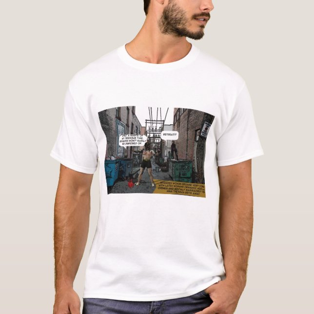 T-shirt bandes dessinées de femme de spandex (Devant)